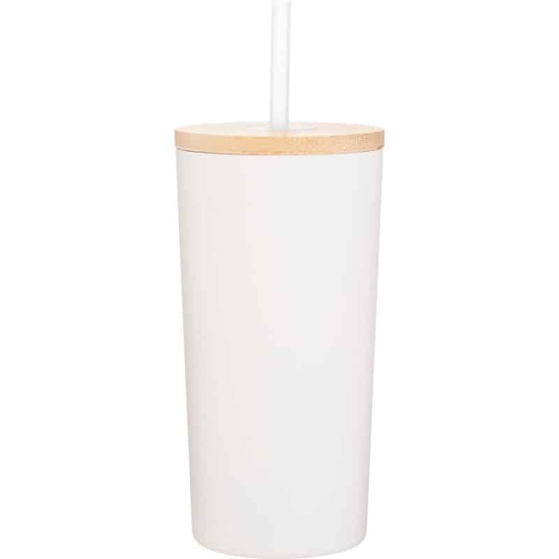 Custom 16.9 oz Wren Copper Insulated Bamboo Lid Travel Tumbler - 1