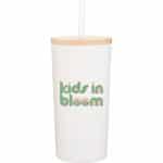 Custom 16.9 oz Wren Copper Insulated Bamboo Lid Travel Tumbler