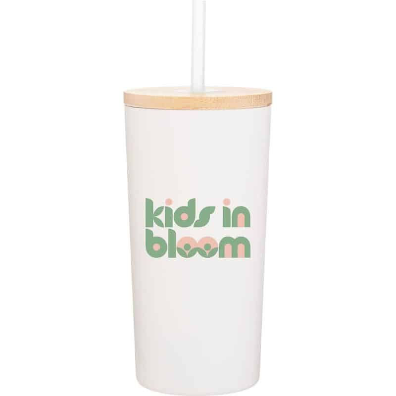 Custom 16.9 oz Wren Copper Insulated Bamboo Lid Travel Tumbler