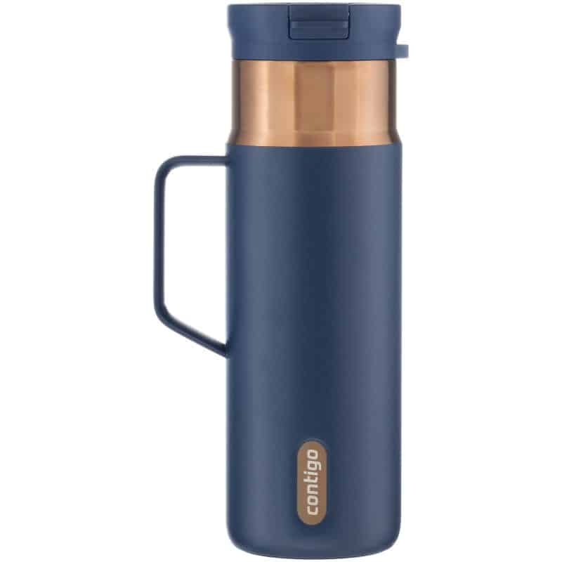 Custom 20 oz Contigo SnapSeal Handle Double-Wall Stainless Steel Travel Tumbler - 1
