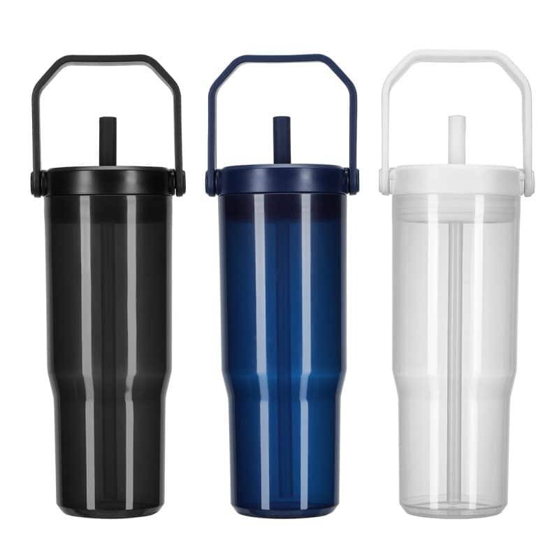 Custom All Day 30 oz Recycled Polypropylene Silicone Straw Tumbler w/ Handle - 1