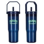 Custom All Day 30 oz Recycled Polypropylene Silicone Straw Tumbler w/ Handle - 4