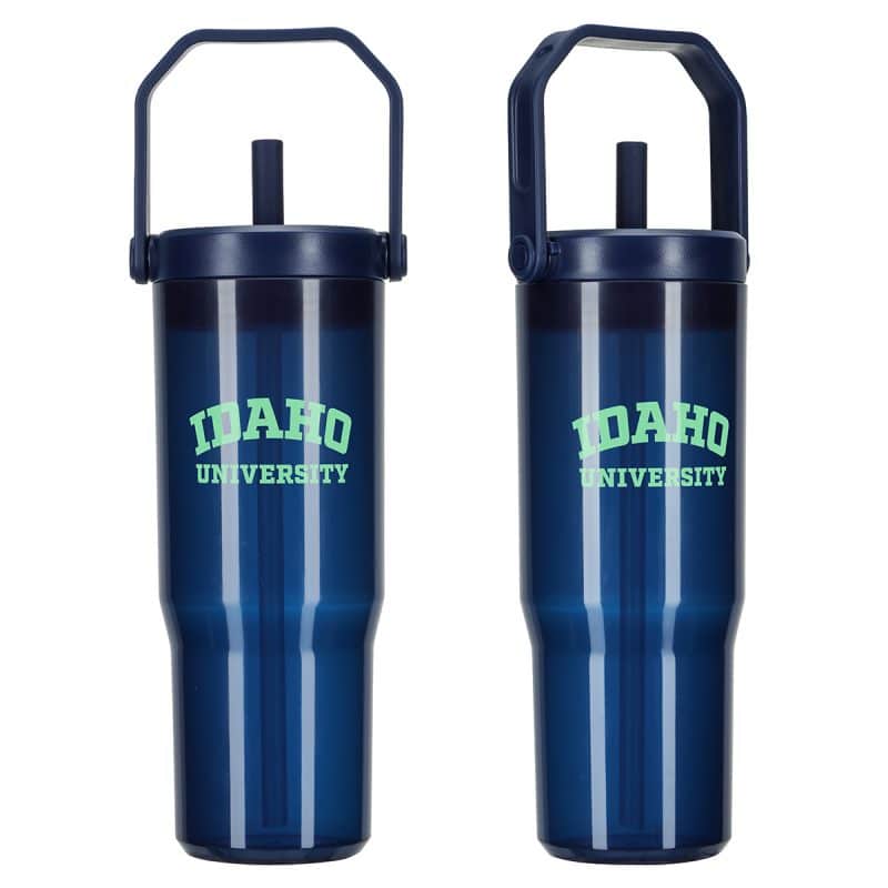 Custom All Day 30 oz Recycled Polypropylene Silicone Straw Tumbler w/ Handle - 4