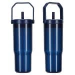 Custom All Day 30 oz Recycled Polypropylene Silicone Straw Tumbler w/ Handle - 5