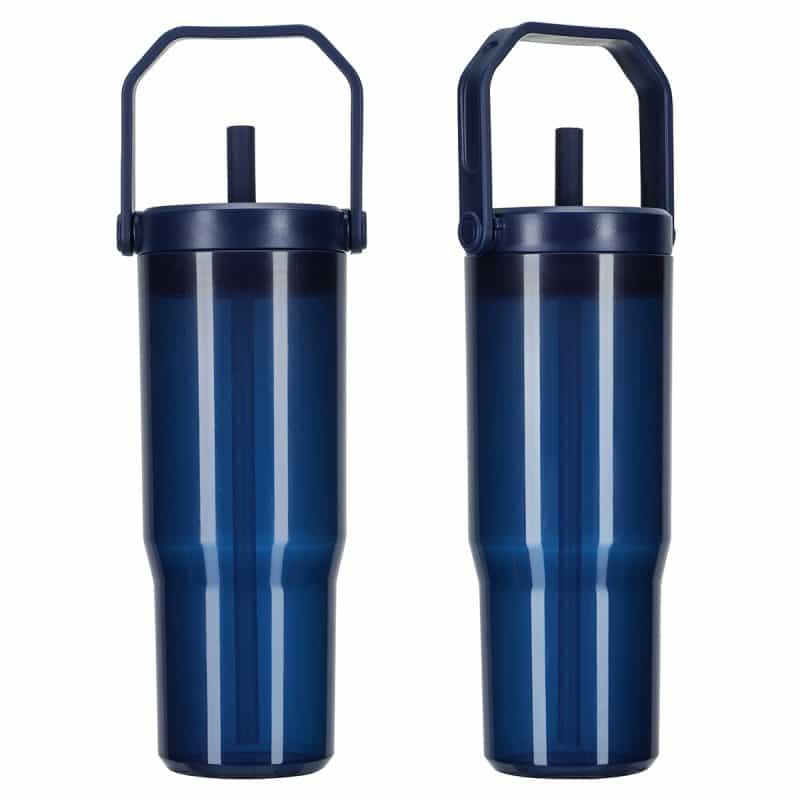 Custom All Day 30 oz Recycled Polypropylene Silicone Straw Tumbler w/ Handle - 5