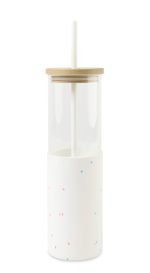 Custom Aviana Journey Glass Tumbler with Straw - 20 Oz - Confetti - 1