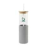 Custom Aviana Journey Glass Tumbler with Straw - 20 Oz - Dove Grey