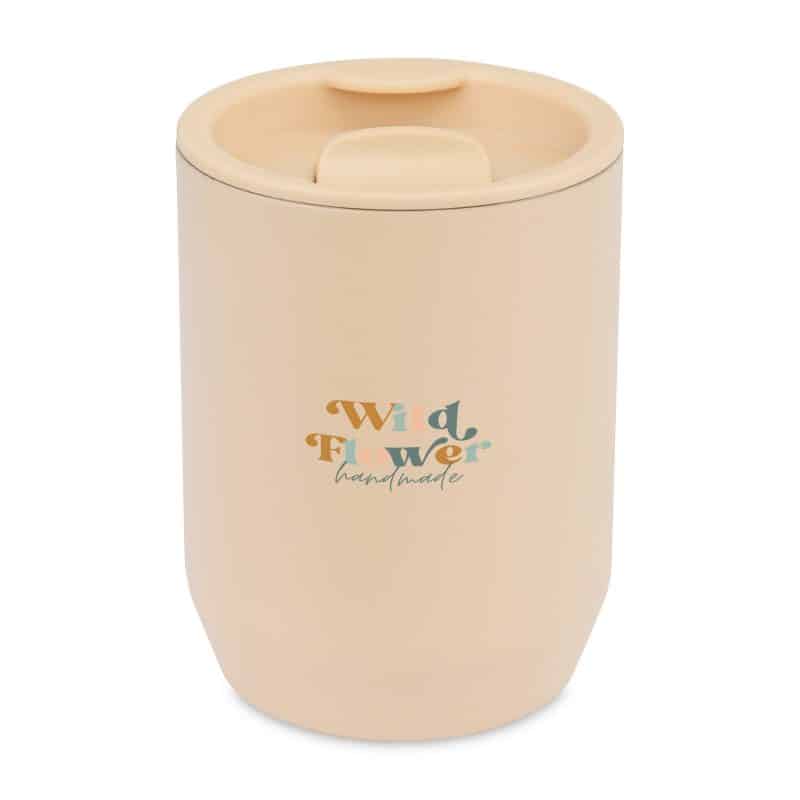 Custom Aviana Rowan Recycled Stainless Steel Wine Tumbler - 15 Oz. - Light Peach - 2