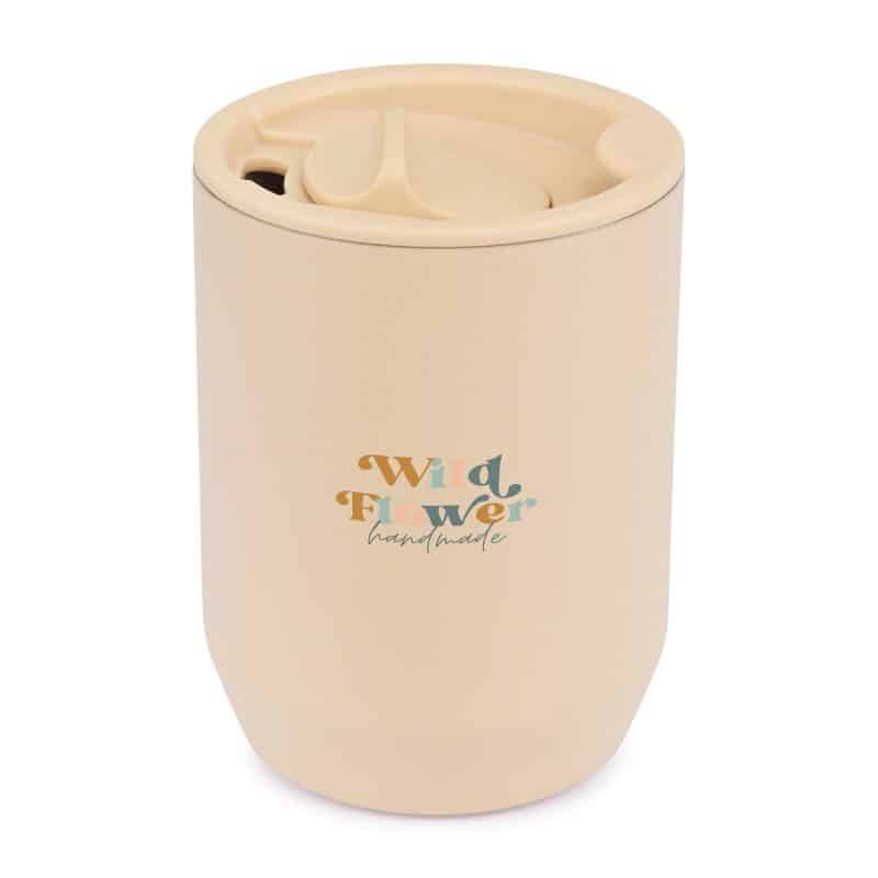 Custom Aviana Rowan Recycled Stainless Steel Wine Tumbler - 15 Oz. - Light Peach - 3