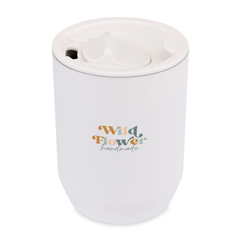 Custom Aviana Rowan Recycled Stainless Steel Wine Tumbler - 15 Oz. - Marshmallow - 3