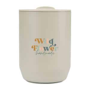 Custom Aviana Rowan Recycled Stainless Steel Wine Tumbler - 15 Oz. - Taupe