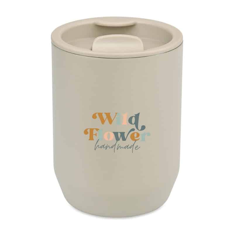 Custom Aviana Rowan Recycled Stainless Steel Wine Tumbler - 15 Oz. - Taupe - 4