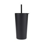 Custom Aviana Rowan Recycled Straw Tumbler - 17 Oz. - Black - 1