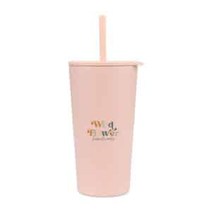Custom Aviana Rowan Recycled Straw Tumbler - 17 Oz. - Light Peach