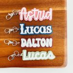 Custom Custom Name Tag Personalized 3D Printed Keychain - 2