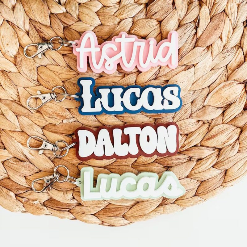 Custom Custom Name Tag Personalized 3D Printed Keychain - 3