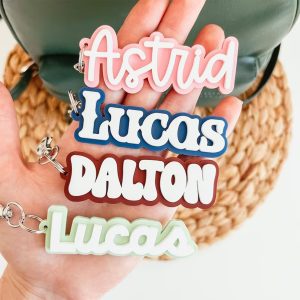 Custom Custom Name Tag Personalized 3D Printed Keychain