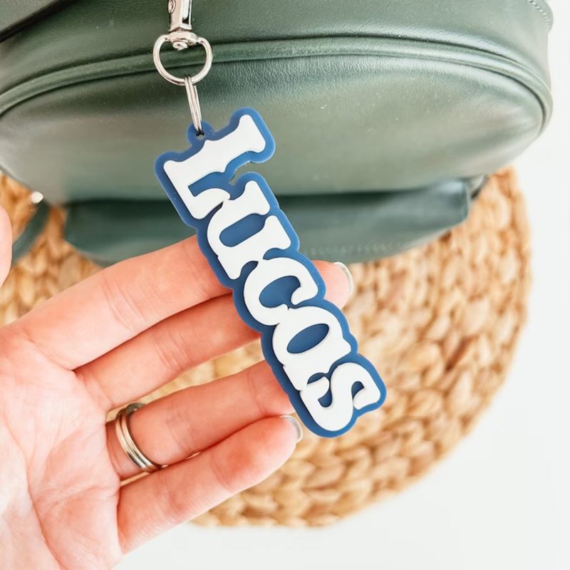 Custom Custom Name Tag Personalized 3D Printed Keychain - 4
