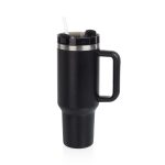 Custom Eclipse- 40 oz Tumbler Tote - Jet Black with Black 40oz Stainless Travel Mug - 1