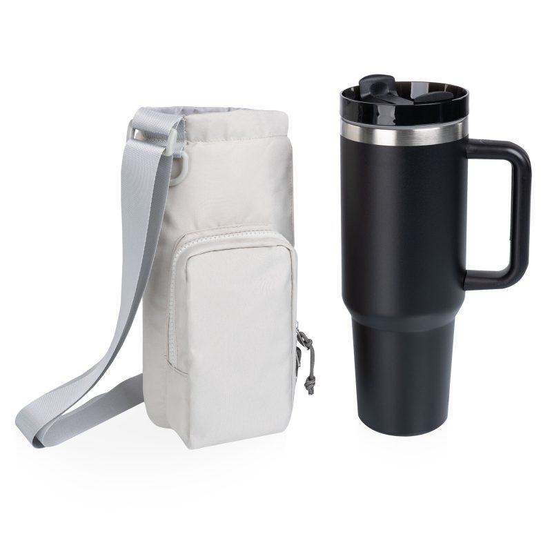 Custom Eclipse Tumber Tote with 40oz Stainless Travel Mug