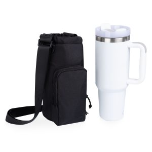 Custom Eclipse Tumbler Tote with 40oz Stainless Travel Mug