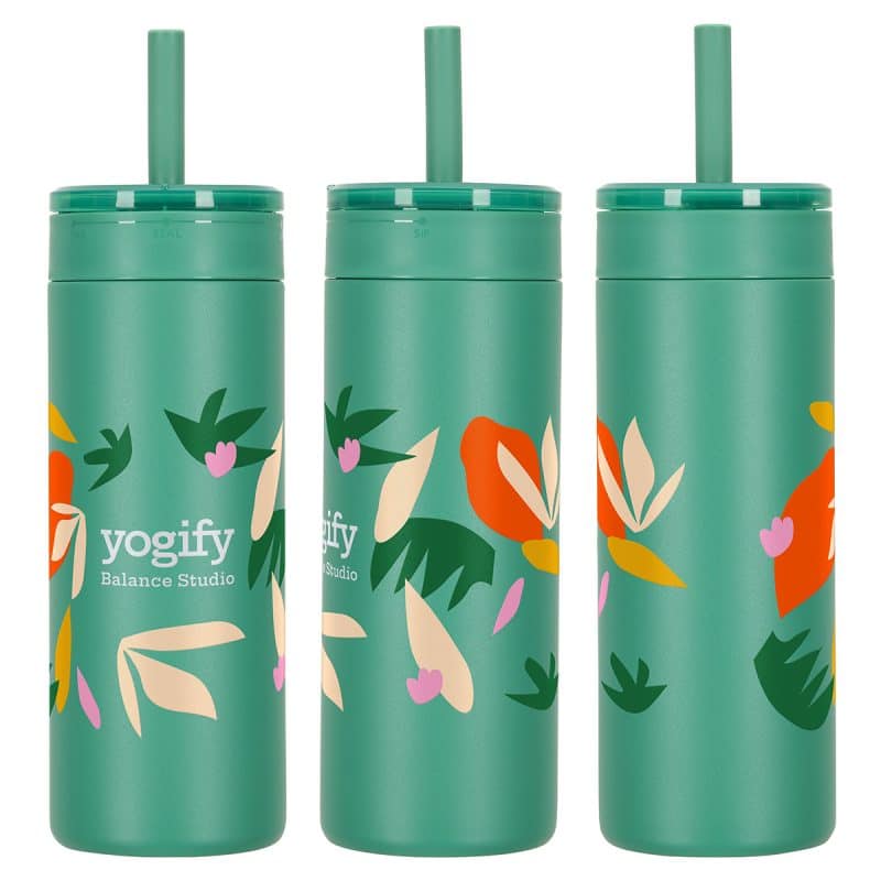 Custom Elyse 22 oz Eco-Friendly Leak Proof Vacuum Silicone Straw Tumbler - 4
