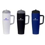 Custom FlipSwitch 40 oz Recycled Stainless Steel Tumbler with Handle