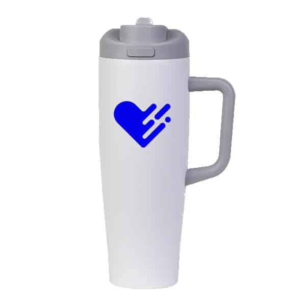 Custom FlipSwitch 40 oz Recycled Stainless Steel Tumbler with Handle - 7