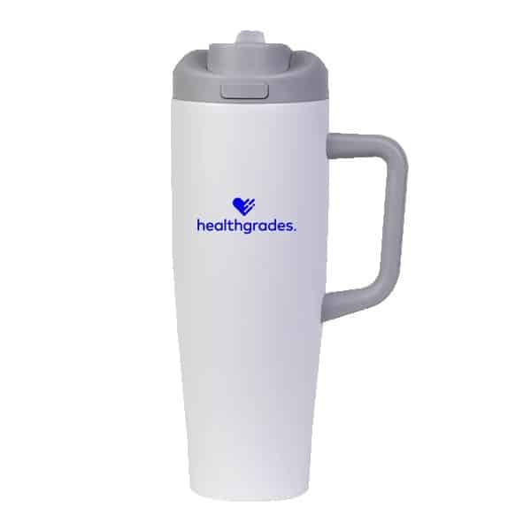 Custom FlipSwitch 40 oz Recycled Stainless Steel Tumbler with Handle - 8