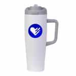 Custom FlipSwitch 40 oz Recycled Stainless Steel Tumbler with Handle - 9