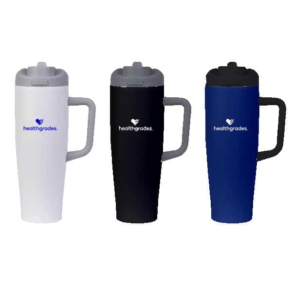 Custom FlipSwitch 40 oz Recycled Stainless Steel Tumbler with Handle