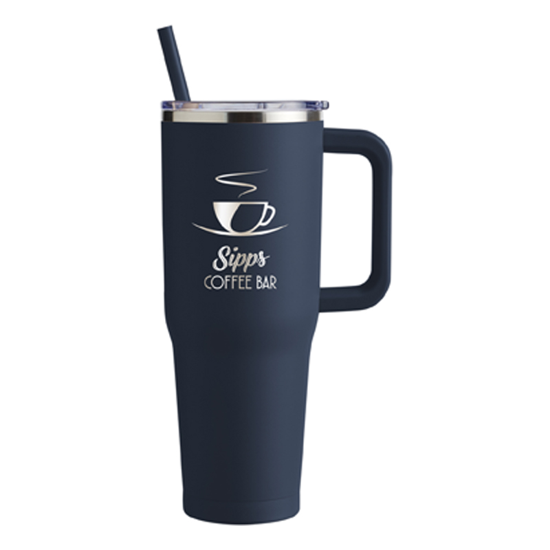 Custom Harriton 40 oz Vacuum Insulated Stainless Steel Travel Tumbler