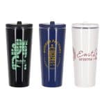 Custom Larsen 24 oz Recycled Acrylic Straw Tumbler w/ Handle