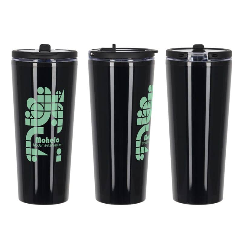 Custom Larsen 24 oz Recycled Acrylic Straw Tumbler w/ Handle - 2