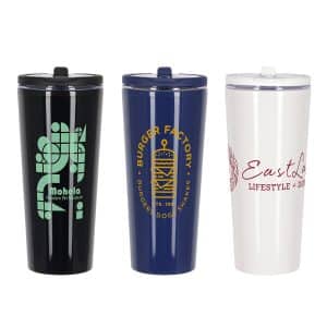 Custom Larsen 24 oz Recycled Acrylic Straw Tumbler w/ Handle