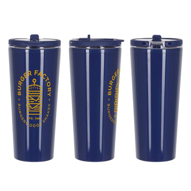 Custom Larsen 24 oz Recycled Acrylic Straw Tumbler w/ Handle - 4