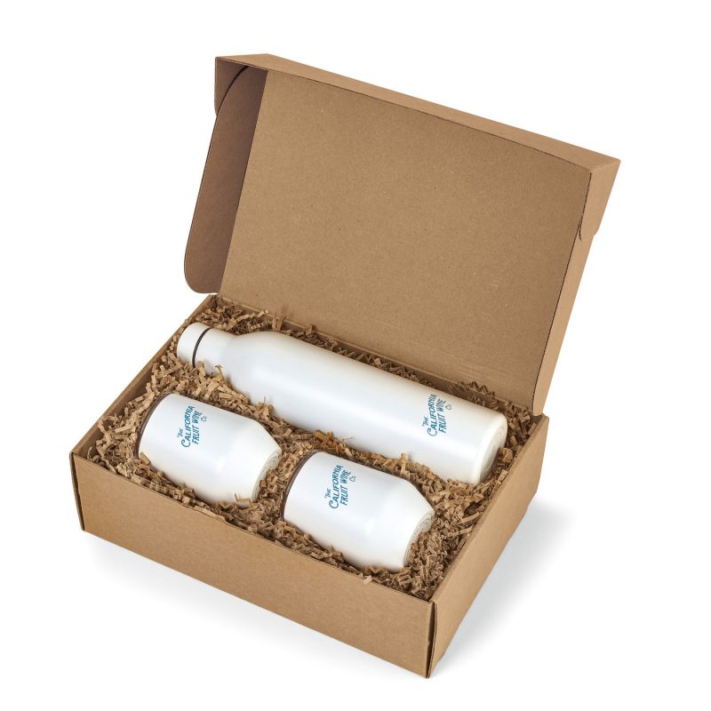 Custom MiiR Wine Bottle & Tumbler Gift Set - White Powder