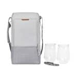 Custom Parkview Recycled rPET Insulated Wine-to-Go Carry Tote - Greystone - 1