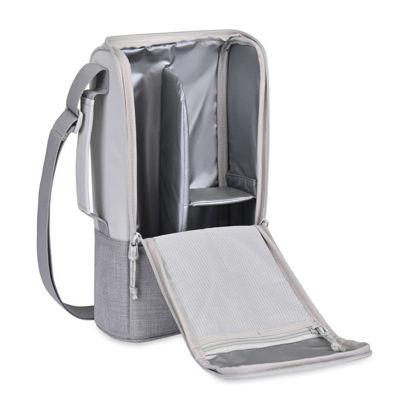 Custom Parkview Recycled rPET Insulated Wine-to-Go Carry Tote - Greystone - 4