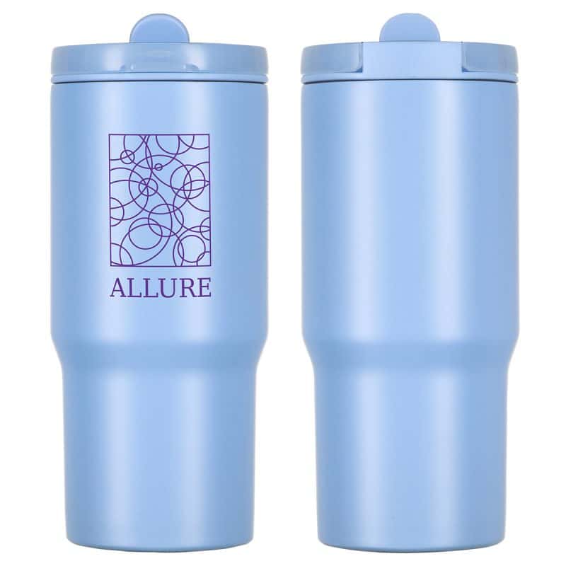 Custom Quincy 25 oz Eco-Friendly Vacuum Insulated Tumbler w/ Removable Straw - 4