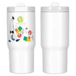Custom Quincy 25 oz Eco-Friendly Vacuum Insulated Tumbler w/ Removable Straw - 6
