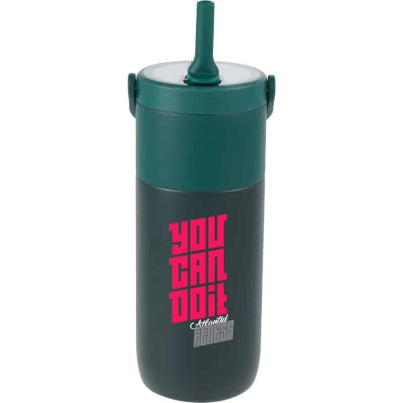 Custom ROOTS Ceramic Lined Travel Tumbler w/ Straw 20oz - 2