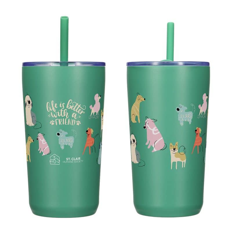 Custom Savor 16 oz Eco-Friendly Ceramic-lined Vacuum Insulated Tumbler - 4