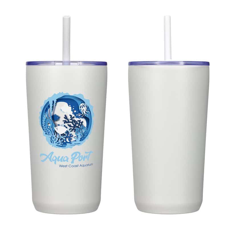 Custom Savor 16 oz Eco-Friendly Ceramic-lined Vacuum Insulated Tumbler - 8